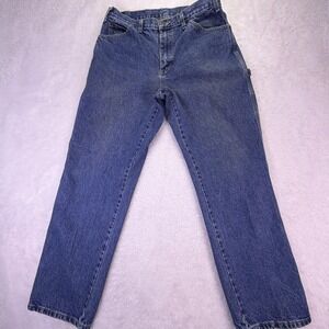 Vintage Dickies Carpenter Painter Blue Jeans 100% Cotton Mens 34x31